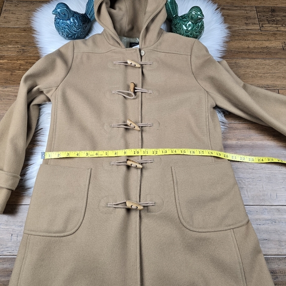 J.Crew Wool Blend toggle Duffle Pea Coat Medium Petite - Picture 10 of 16